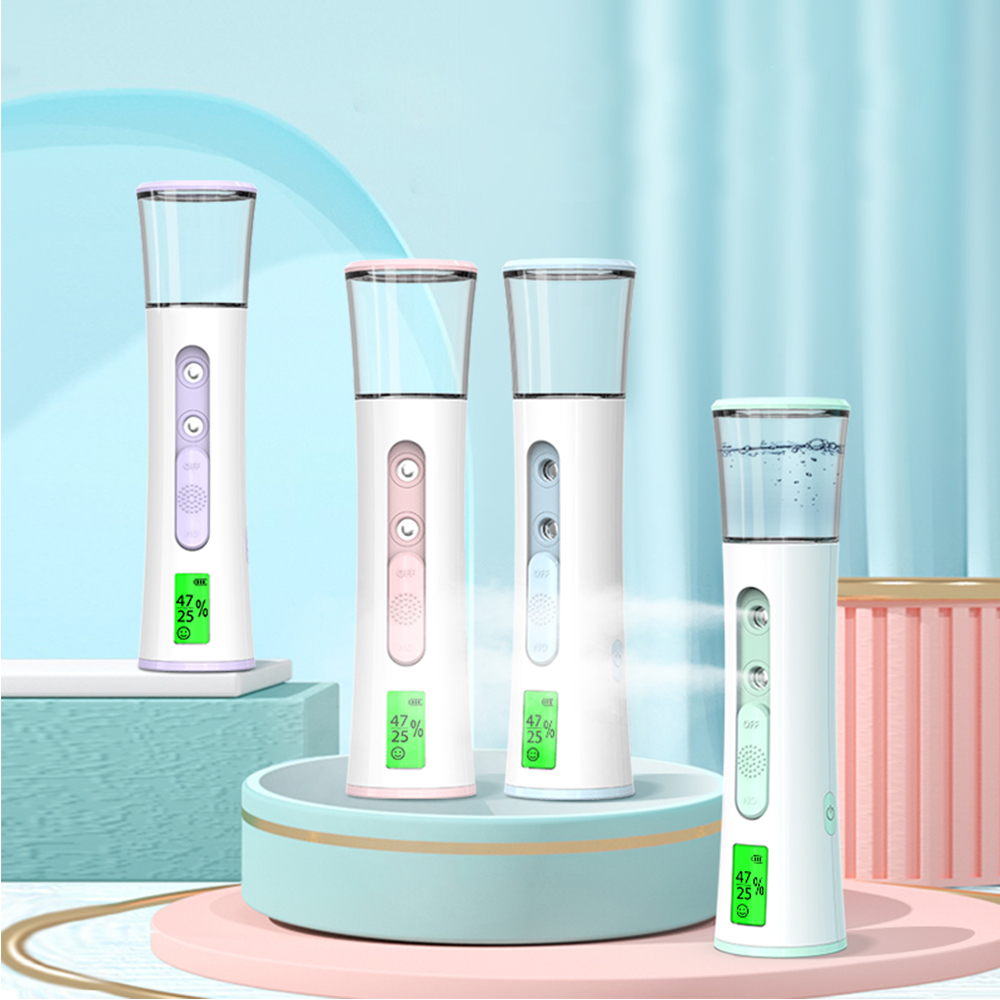 Facial Steamer Nano - เครื่องพ่นละอองนาโนเครื่องอบไอน้ำสำหรับผิวหน้าแบบพกพาเครื่อง penyemprot wajah เครื่องเพิ่มความชื้นในผิวเครื่องเพิ่มความชื้นที่มีประโยชน์