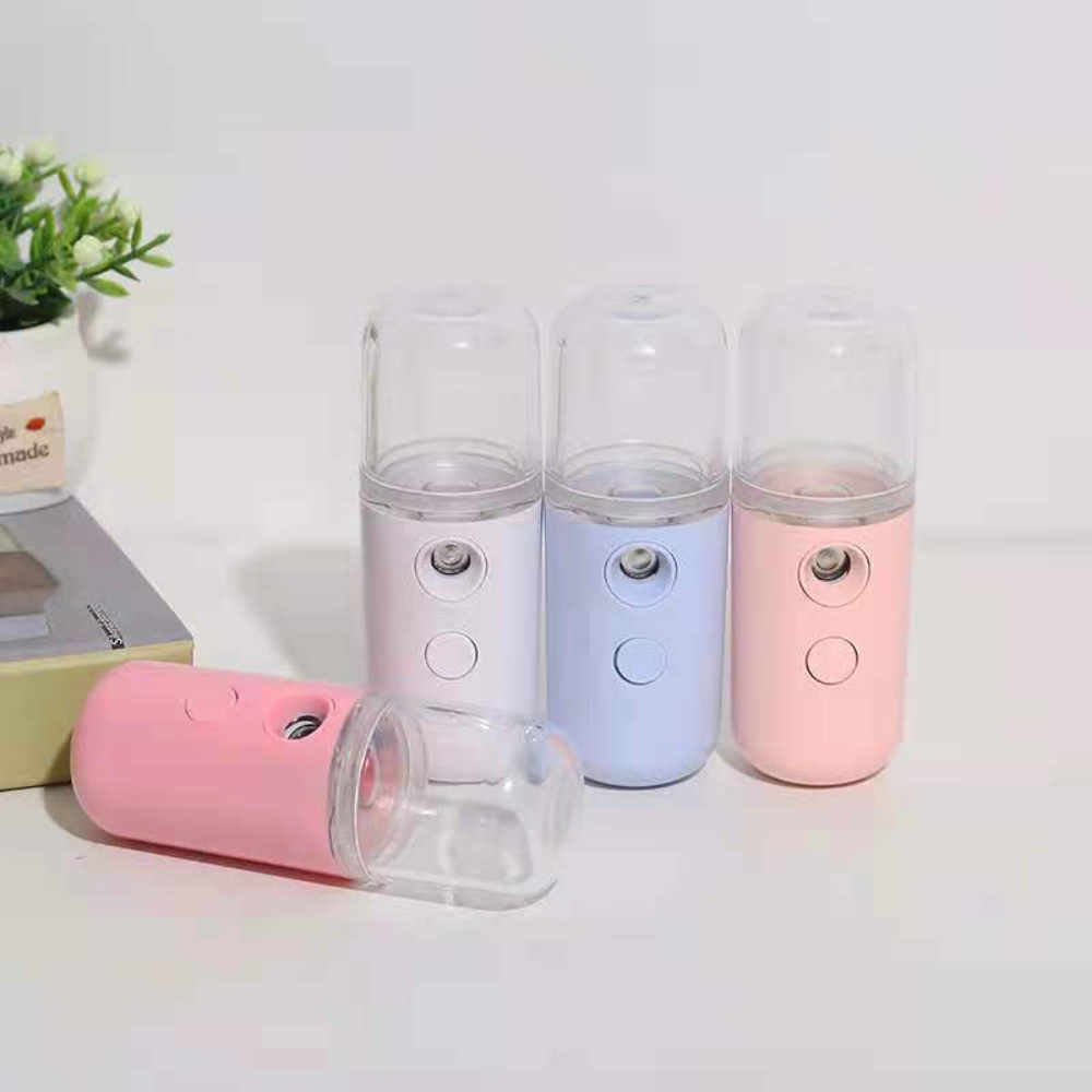 Facial Steamer Nano - เครื่องพ่นไอน้ำใบหน้าแบบพกพาขนาดเล็ก ชาร์จไฟได้ ความจุ 30 มล. เครื่องเพิ่มความชื้นขนาดเล็กไร้สายสำหรับใช้ในบ้าน