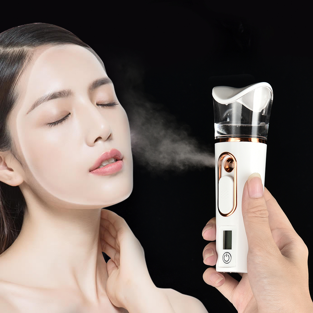 Facial Steamer Nano - เครื่องพ่นไอน้ำนาโนสำหรับใบหน้า 25 มล. พร้อมเครื่องวัดความชื้น ขวดสเปรย์เพิ่มความชุ่มชื้น บำรุงผิวหน้า