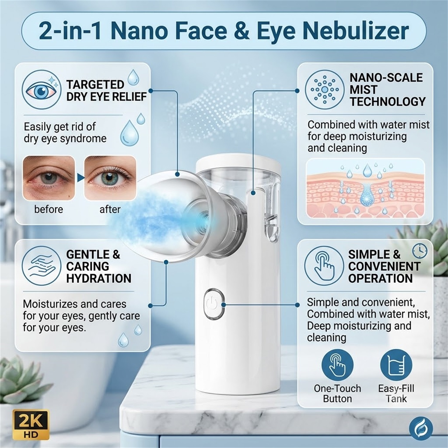 เครื่องพ่นไอน้ำนาโนสำหรับดวงตา - Facial Steamer Nano บทวิจารณ์และราคา
