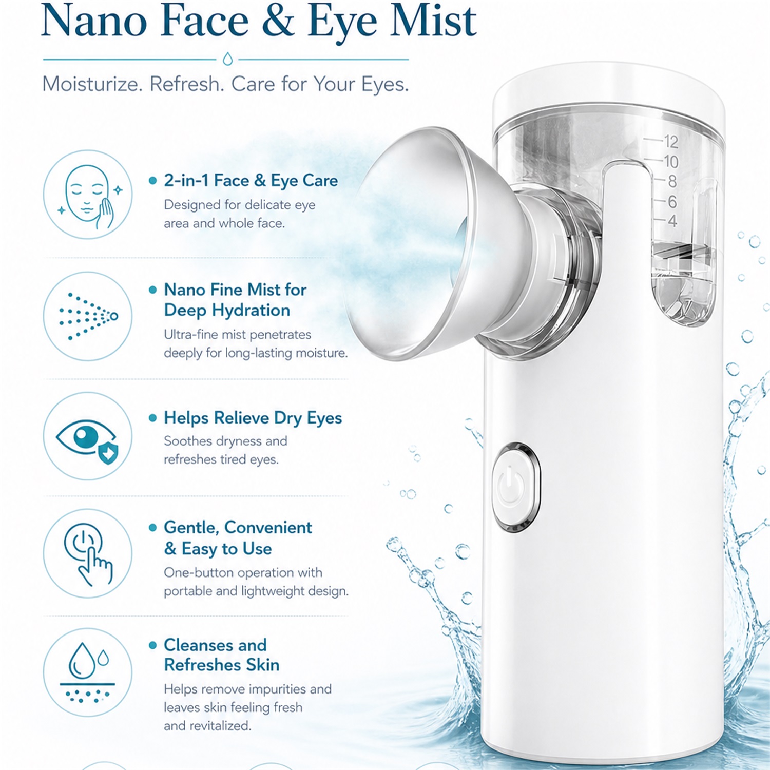 เครื่องพ่นไอน้ำนาโนสำหรับดวงตา - Facial Steamer Nano บทวิจารณ์และราคา