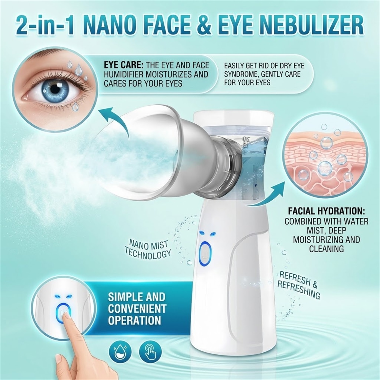 เครื่องพ่นไอน้ำนาโนแบบพกพาสำหร - Facial Steamer Nano บทวิจารณ์และราคา
